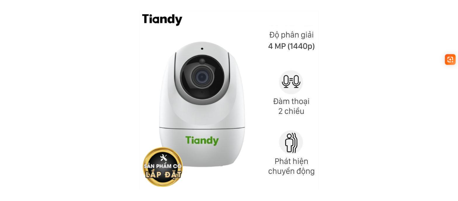 Tiandy TC-H342N 9DA-4 — 4MP Wi-Fi PT (360° aylanuvchi)