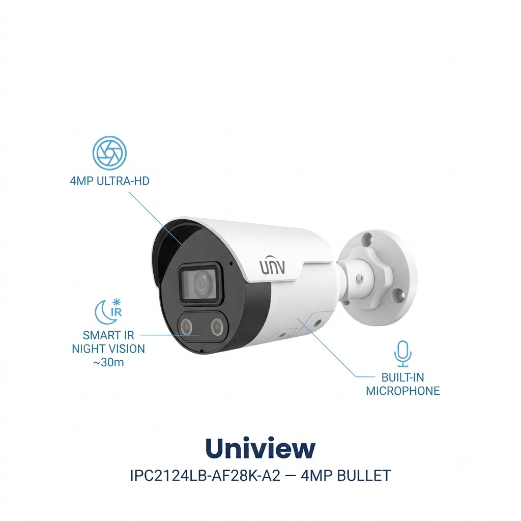 Uniview IPC2124LB-AF28K-A2 — 4MP bullet