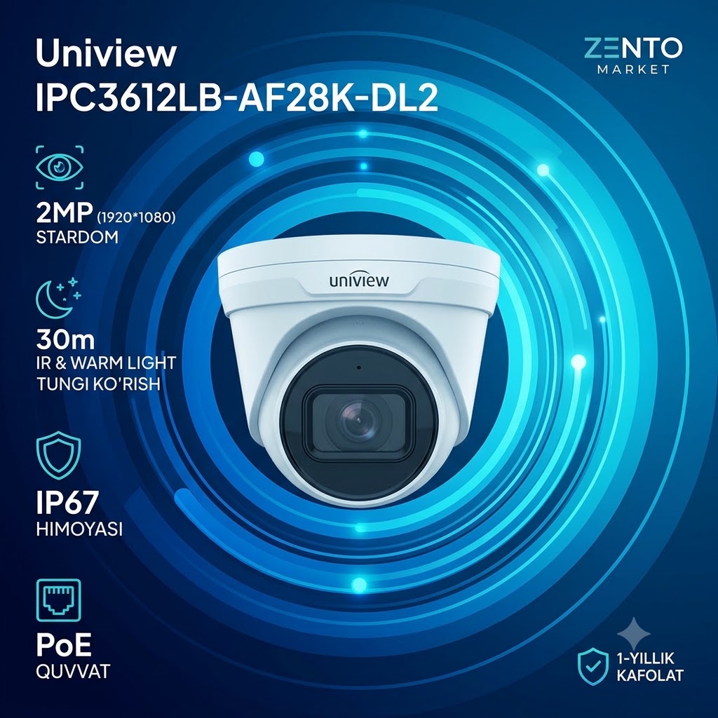 Uniview IPC3612LB-AF28K-DL2 — 2MP turret/eyeball (mini)