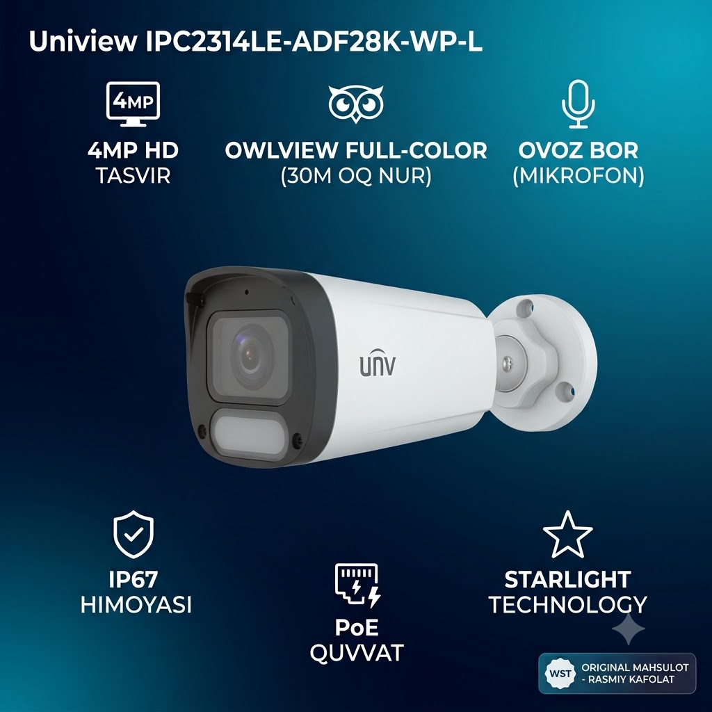 Uniview IPC2314LE-ADF28K-WP-L — 4MP eyeball (Owlview)
