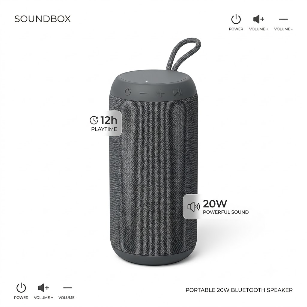 Bluetooth kolonka portativ 20W