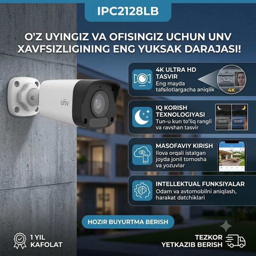 Uniview IPC2128LB-ADF28K-G — IP kamera