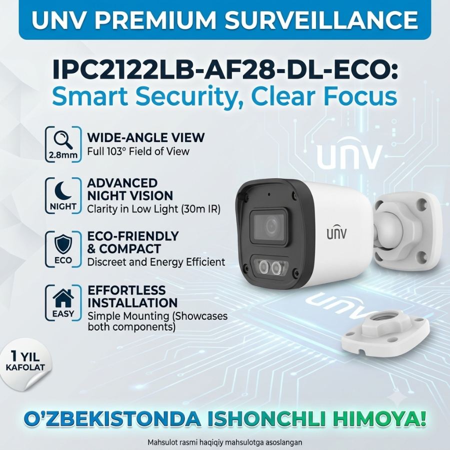 Uniview IPC2124LB-AF28-DL-ECO — IP kamera