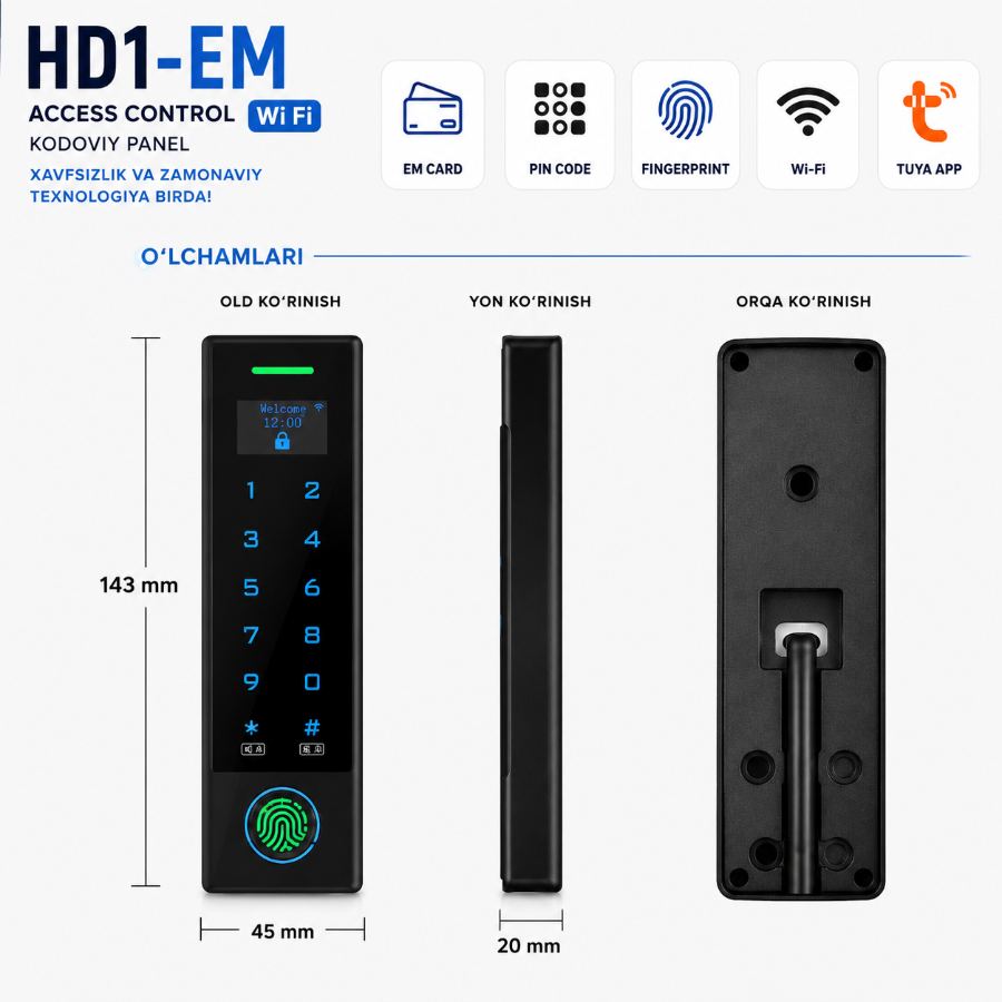 Аксессуары KODOVIY PANEL HD1-EM ACCESS CONTROL (WIFI) — Uskuna