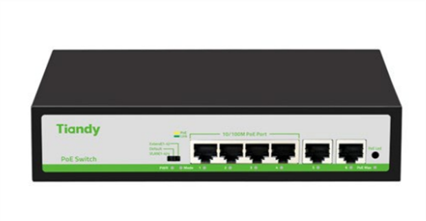 Tiandy TC-P3S06 Spec:F/0420/AT/55 — PoE switch