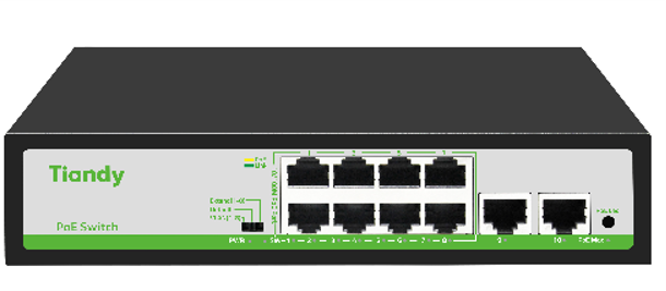 Tiandy TC-P3S010 Spec:F/0820/AT/90 — PoE switch